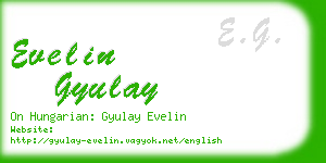 evelin gyulay business card